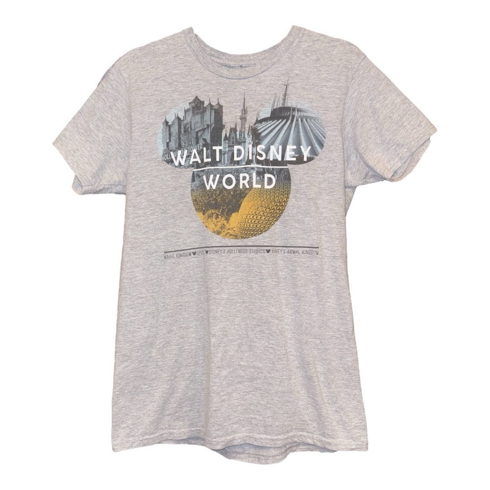 Walt Disney World Disney Parks Graphic Tee on Heathered gray shirt Size M XX